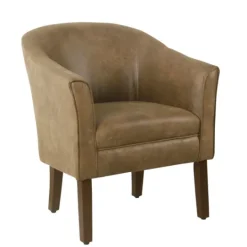 Kirkland's Home Faux Leather Accent Chair- Accent Chairs