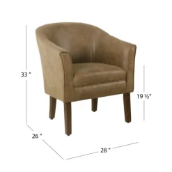 Kirkland's Home Faux Leather Accent Chair- Accent Chairs
