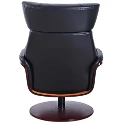 Kirkland's Home Faux Leather Accent Chair With Ottoman- Accent Chairs
