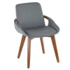 Kirkland's Home Faux Leather And Bamboo Frame Dining Chair- Dining Chairs