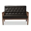 Kirkland's Home Faux Leather And Rubberwood Loveseat, 49 In.- Sofas & Loveseats