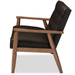 Kirkland's Home Faux Leather And Rubberwood Loveseat, 49 In.- Sofas & Loveseats