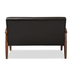 Kirkland's Home Faux Leather And Rubberwood Loveseat, 49 In.- Sofas & Loveseats