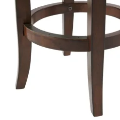 Kirkland's Home Faux Leather And Wood Counter Stool- Bar Stools & Counter Height Stools