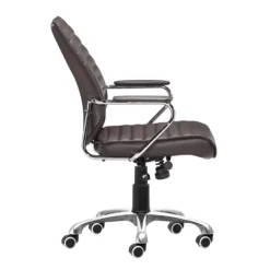 Kirkland's Home Faux Leather Channeled Office Chair- Office Furniture