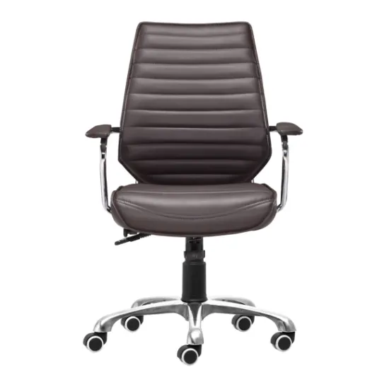 Kirkland's Home Faux Leather Channeled Office Chair- Office Furniture