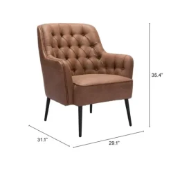 Kirkland's Home Faux Leather Classic Accent Chair- Accent Chairs