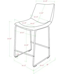 Kirkland's Home Faux Leather Counter Stools, Set Of 2- Bar Stools & Counter Height Stools
