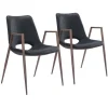 Kirkland's Home Faux Leather Cutout Dining Chairs, Set Of 2- Dining Chairs