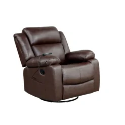 Kirkland's Home Faux Leather Heated Massage Recliner- Accent Chairs