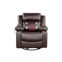 Kirkland's Home Faux Leather Heated Massage Recliner- Accent Chairs