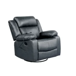 Kirkland's Home Faux Leather Heated Massage Recliner- Accent Chairs