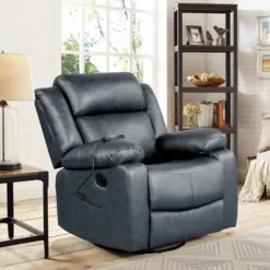 Kirkland's Home Faux Leather Heated Massage Recliner- Accent Chairs