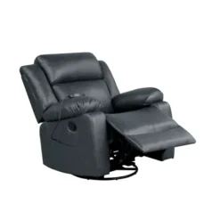 Kirkland's Home Faux Leather Heated Massage Recliner- Accent Chairs
