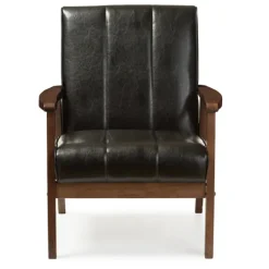 Kirkland's Home Faux Leather Kegan Accent Chair- Accent Chairs