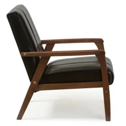 Kirkland's Home Faux Leather Kegan Accent Chair- Accent Chairs