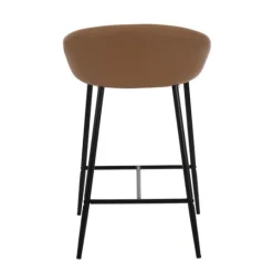 Kirkland's Home Faux Leather Low Counter Stools, Set Of 2- Bar Stools & Counter Height Stools