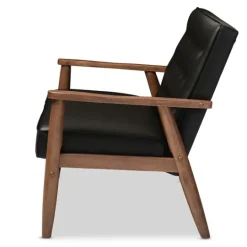 Kirkland's Home Faux Leather Modern 2-Seat Loveseat- Sofas & Loveseats