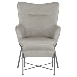 Kirkland's Home Faux Leather 2-Pc. Chair And Ottoman Set- Accent Chairs