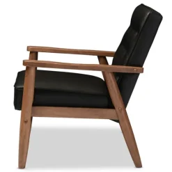 Kirkland's Home Faux Leather Sawyer Accent Chair- Accent Chairs