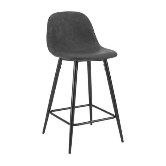 Kirkland's Home Faux Leather Slope Bar Stools, Set Of 2- Bar Stools & Counter Height Stools