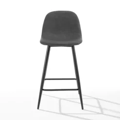 Kirkland's Home Faux Leather Slope Bar Stools, Set Of 2- Bar Stools & Counter Height Stools