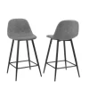 Kirkland's Home Faux Leather Slope Counter Stools, Set Of 2- Bar Stools & Counter Height Stools