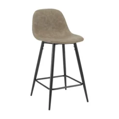 Kirkland's Home Faux Leather Slope Counter Stools, Set Of 2- Bar Stools & Counter Height Stools