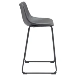 Kirkland's Home Faux Leather Sloped Bar Stools, Set Of 2- Bar Stools & Counter Height Stools
