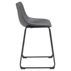 Kirkland's Home Faux Leather Sloped Counter Stools, Set Of 2- Bar Stools & Counter Height Stools