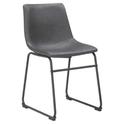 Kirkland's Home Faux Leather Sloped Dining Chairs, Set Of 2- Dining Chairs