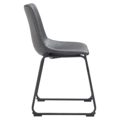 Kirkland's Home Faux Leather Sloped Dining Chairs, Set Of 2- Dining Chairs