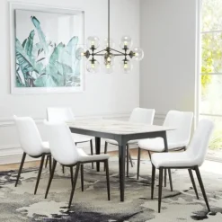 Kirkland's Home Faux Leather Stitch Dining Chairs, Set Of 2- Dining Chairs