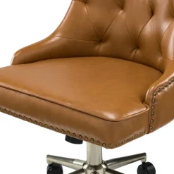 Kirkland's Home Faux Leather Tufted Back Office Chair- Office Furniture