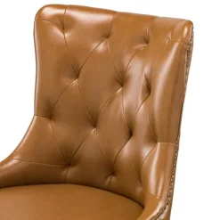 Kirkland's Home Faux Leather Tufted Back Office Chair- Office Furniture