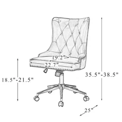 Kirkland's Home Faux Leather Tufted Back Office Chair- Office Furniture