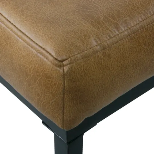 Kirkland's Home Faux Leather Tufted Button Bench- Benches & Ottomans