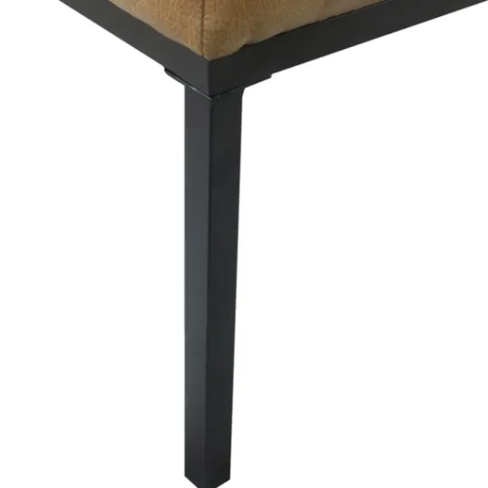 Kirkland's Home Faux Leather Tufted Button Bench- Benches & Ottomans