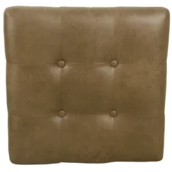 Kirkland's Home Faux Leather Tufted X-Frame Bench- Benches & Ottomans