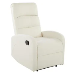 Kirkland's Home Faux Leather Upholstered Slim Recliner- Accent Chairs