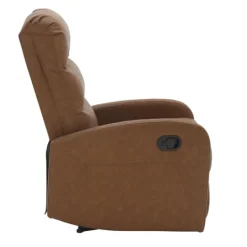 Kirkland's Home Faux Leather Upholstered Slim Recliner- Accent Chairs