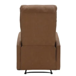 Kirkland's Home Faux Leather Upholstered Slim Recliner- Accent Chairs