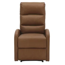 Kirkland's Home Faux Leather Upholstered Slim Recliner- Accent Chairs