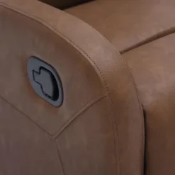 Kirkland's Home Faux Leather Upholstered Slim Recliner- Accent Chairs