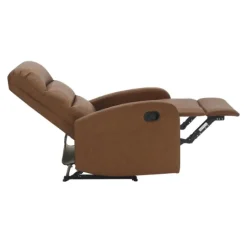 Kirkland's Home Faux Leather Upholstered Slim Recliner- Accent Chairs