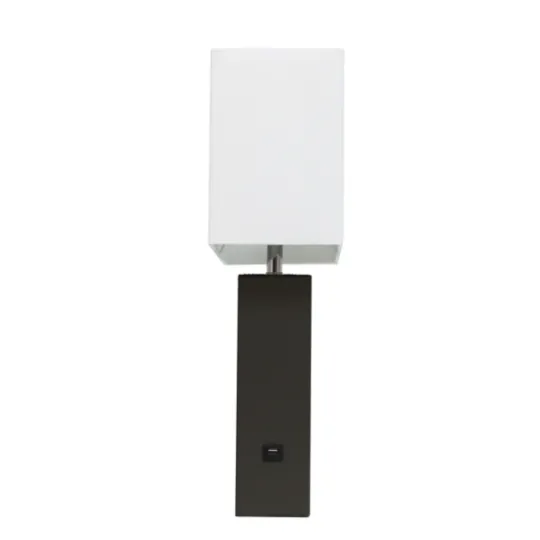 Kirkland's Home Faux Leather Usb Table Lamp- Table Lamps