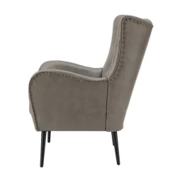 Kirkland's Home Faux Leather Wingback Accent Chair- Accent Chairs