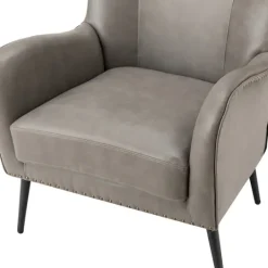 Kirkland's Home Faux Leather Wingback Accent Chair- Accent Chairs