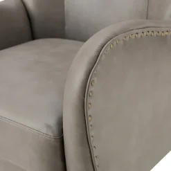 Kirkland's Home Faux Leather Wingback Accent Chair- Accent Chairs