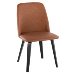 Kirkland's Home Faux Leather Wood Dining Chairs, Set Of 2- Dining Chairs